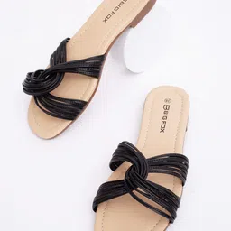 Big Fox Women No Back Strap Open Toe Flats-image-31