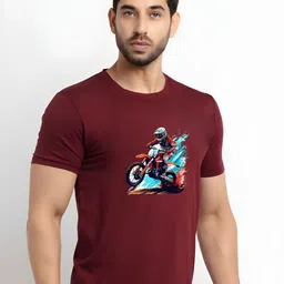 KaamBhari Graphic Printed Round Neck Regular Fit Cotton T-shirt-picture-37