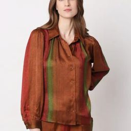 Vero Moda Brown Color-Block Shirt-image-95