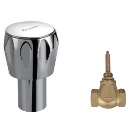 Parryware Coral Brass Chrome Finish Water Closet Flush Cock with Concealed, T9825A1+T9823A1-image-76