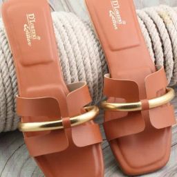 D'LORZERI Women's Tan Casual Sandals-image-33
