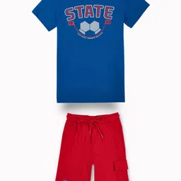 Gini and Jony Boys Printed T-shirt with Shorts-image-92