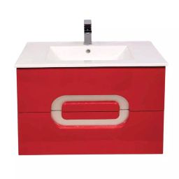 DAZZLE 810x490x500 mm PU Finish Wall Based Vanities Red, PW-575-B-image-99