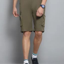 Monte Carlo Olive Regular Fit Cargo Shorts-image-97