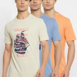 Duke Multicoloured Regular Fit Printed T-Shirt-image-3