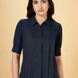 Annabelle by Pantaloons Navy Striped Shirt-picture-40