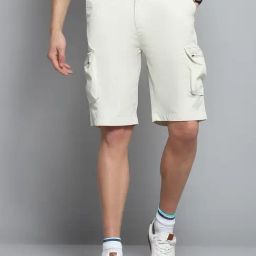 Monte Carlo Beige Regular Fit Cargo Shorts-image-38