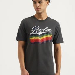 United Colors Of Benetton Grey Relaxed Fit Printed T-Shirt-picture-25