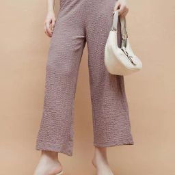 Code By Lifestyle Purple Regular Fit Self Pattern Trousers-picture-31