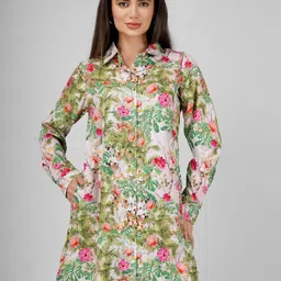 Sukshat A-Line Floral Mini Shirt Dress-picture-44