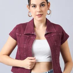 Style Quotient Maroon Cotton Shrug-20
