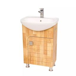 DAZZLE 560x420x830 mm PU Matt Finish Floor Based Vanities Rubber Wood, P-650-Z-image-82