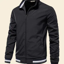 StyleCast Men Stand Collar Bomber Jackets-image-6