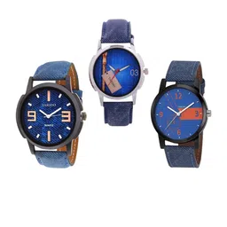 TARIDO Men Pack of 3 Dial & Regular Straps Analogue Watch AAS_03_-15