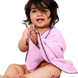 Mumma's Touch Organic Bamboo Baby Large Bath Towel - Pink - Pack of 1-image-89