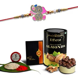 DeoDap Rakhi Combo for Brother with Rakhi, Roli Chawal, Coin & Greeting Card-17