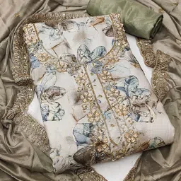 KALINI Printed Pure Cotton Unstitched Dress Material-image-43