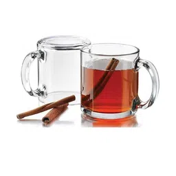 Somil Clear Glass Coffee & Tea Cup / Mug, Enjoy Your Drink in Style, Pack of 2, 180 Ml, 7 X 10 X 8.5 CM-image-66