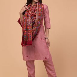 Tweedle Women Botanical Embroidered Shawl-image-76