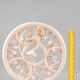 fab n funky Round Shaped Hanger With 24 Hooks- Peach image 3