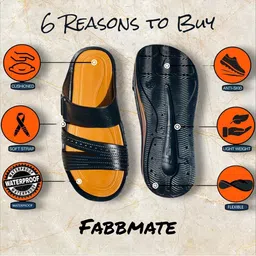 FABBMATE Textured Open Toe Flats image 2