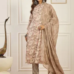 Anouk Women Floral Printed Kurta with Trouser & Dupatta-picture-18
