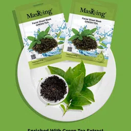 MasKing Set Of 5 Green Tea Facial Sheet Mask - 1Pc Each image 3