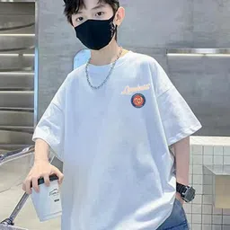 Xsole Boys Graphic Printed Round Neck Cotton Oversized T-shirt-picture-12