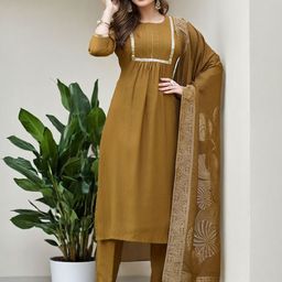 SZN Women Regular Kurta with Trousers & Dupatta-picture-42