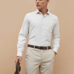 CODE by Lifestyle Men Slim Fit Grid Tattersall Checked Spread Collar Cotton Formal Shirt-image-83