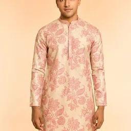 Diwas by Manyavar Men Floral Printed Kurta-image-73
