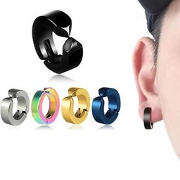 LVISHI Unisex Pack Of 5 Multi Color Solid Stainless Steel Casual Circular Hoop Earrings-image-54