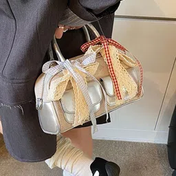 StyleCast x Revolte Textured Handheld Bag With Bow Details-picture-41