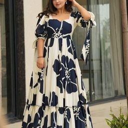 CANIZZARO Floral Print Puff Sleeve Maxi Dress-image-62