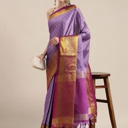 LeeliPeeri Designer Woven Design Zari Kanjeevaram Saree-picture-28