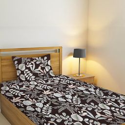 IVAZA Black Floral 200 Microfiber Single-image-65