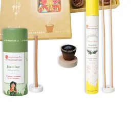 GaneshaSpeaks 3-Pcs Brown Wooden Sandalwood Dhoop Cup, Dhoop Stick & Incense Stick-9