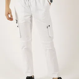 Thomas Scott Men Pure Cotton Smart Mid-Rise Straight Fit Easy Wash Cargos-image-95