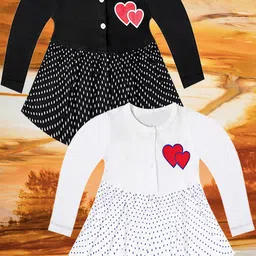 KidzzCart Girls Polka Dot Print Fit & Flare Dress-picture-14