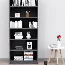 HEXA RED Grey Wooden Book Shelf-picture-52