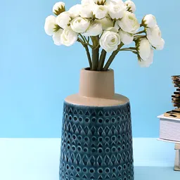 TAYHAA Green & White Printed Ceramic Vases-image-30