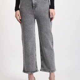 TYFFYN Women Flared High-Rise Highly Distressed Heavy Fade Stretchable Jeans-image-92