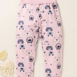 Kookie Kids Full Length Lounge Pant Animal Print  - Pink-image-43