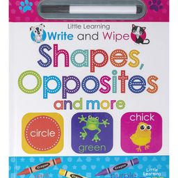 Write & Wipe Shapes, Opposites and more Board Book - English-12