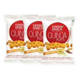 The Green Snack Co. Peppy Cheese Quinoa Puffs Pack of 3 - 50 grams each-image-68