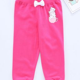 Babyhug Full Length Lounge Pant Kitty Print - Pink-image-73