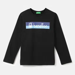 United Colors of Benetton Boys Typography Printed Pure Cotton Applique T-shirt-image-18