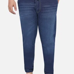 John Pride Plus Size Men Smart Slim Fit Mid-Rise Light Fade Stretchable Jeans-93