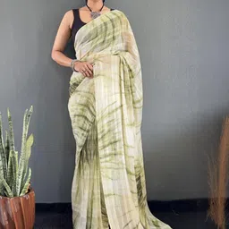 KALINI Tie and Dye Pure Georgette Ready to Wear Leheriya Saree-image-63
