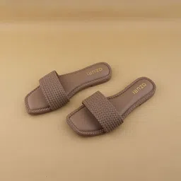 Ozuri Women Woven Design Open Toe Bows Open Toe Flats-picture-56